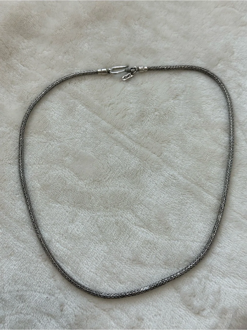 Braided Men’s Chain Necklace in Silver